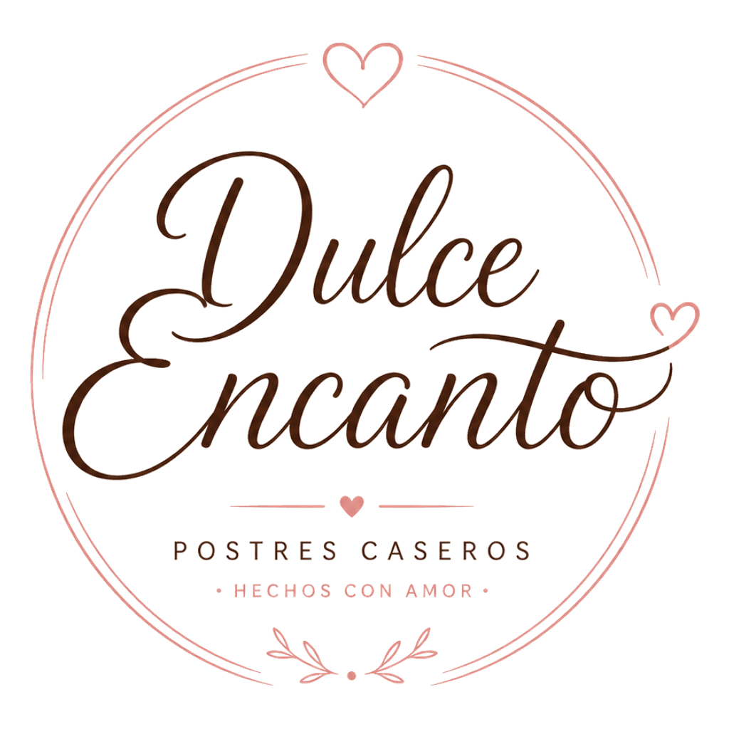 Logo de Dulce Encanto, postres caseros hechos con amor.